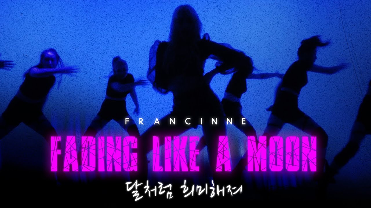 Capa do clipe de Fading Like a Moon, música de k-pop da brasileira Francinne