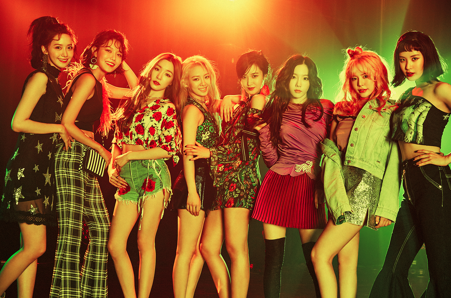As integrantes do grupo Girls Generation