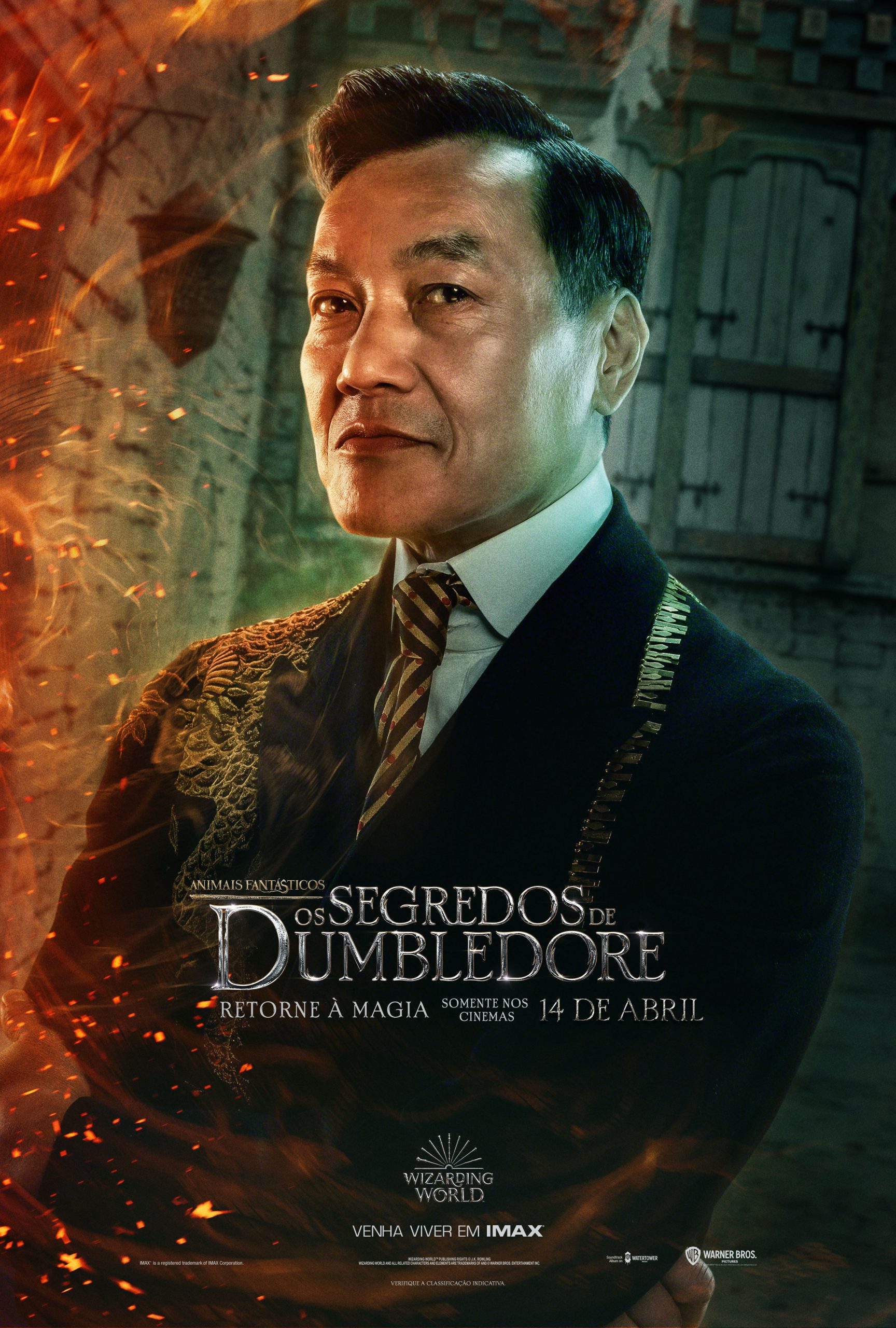 Dave Wong no cartaz de Animais Fantásticos - Os Segredos de Dumbledore