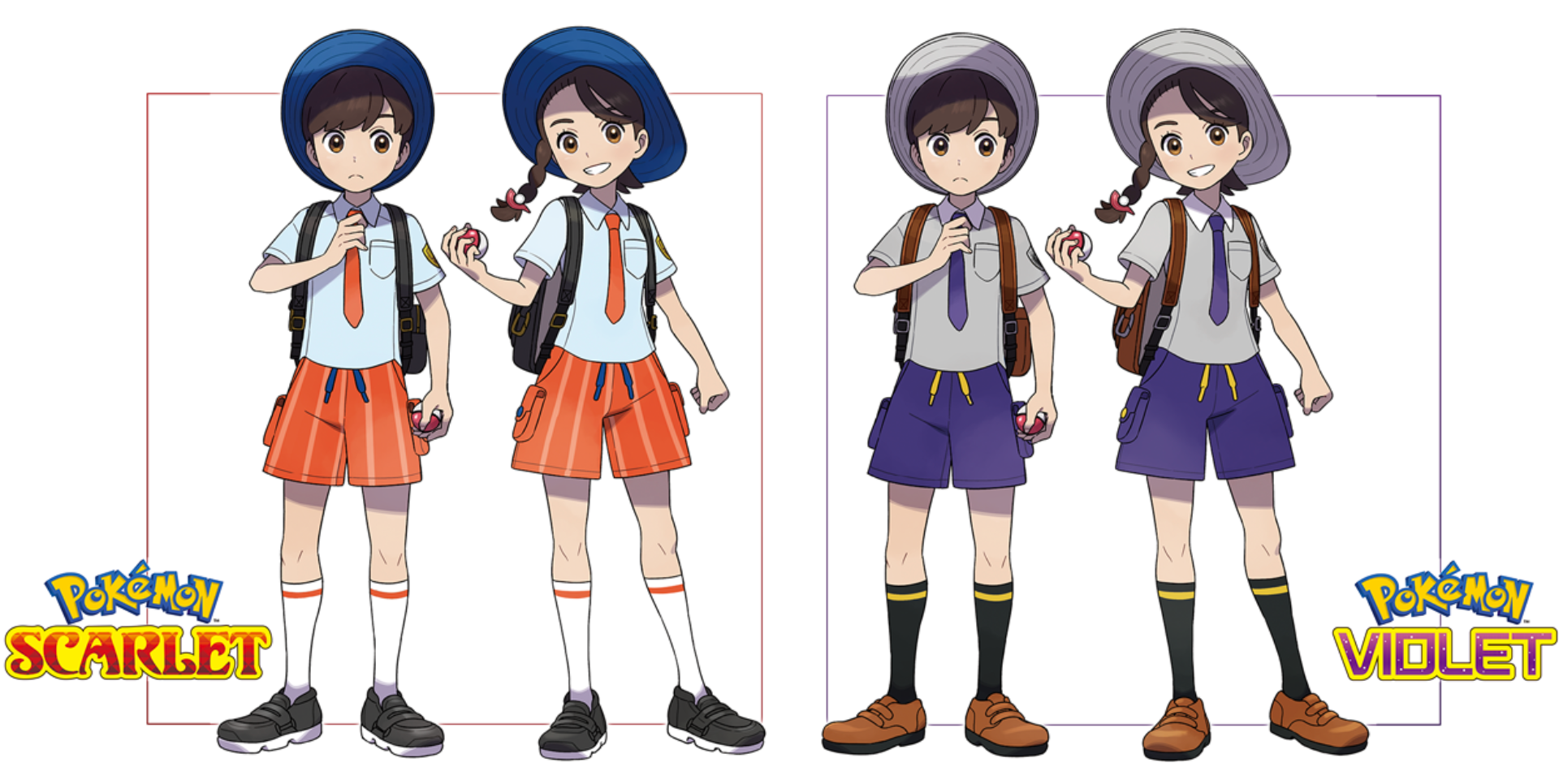 Protagonistas de Pokémon Scarlet e Violet