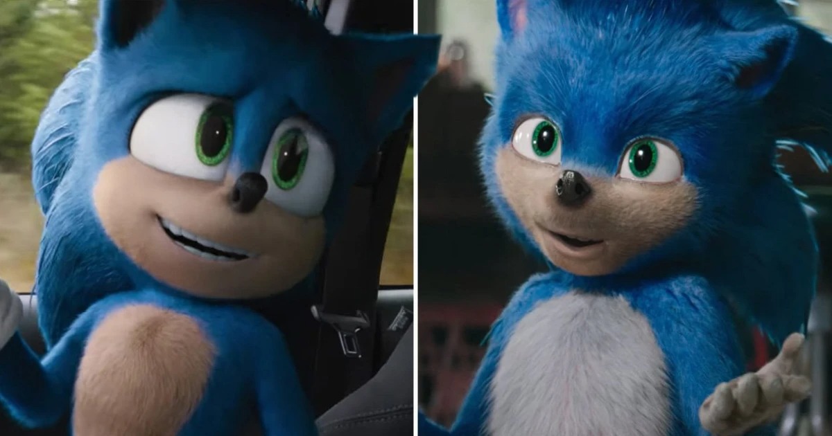 Comparação do visual de Sonic