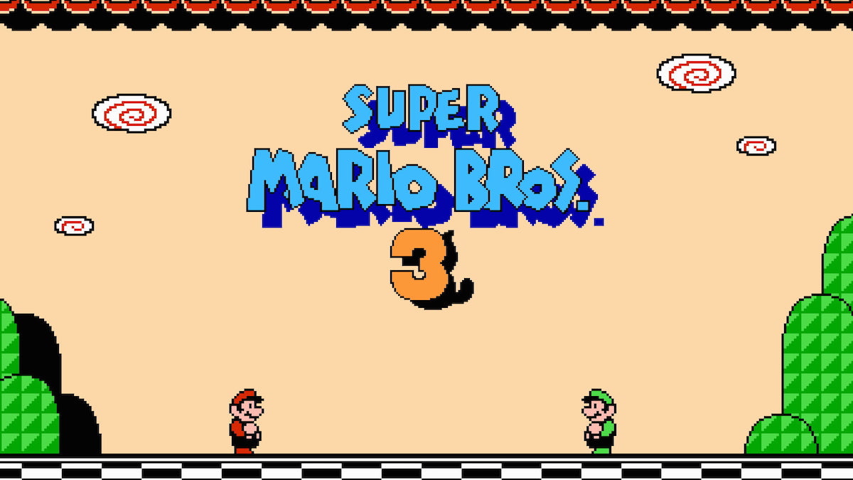 Cena de abertura de Super Mario Bros. 3