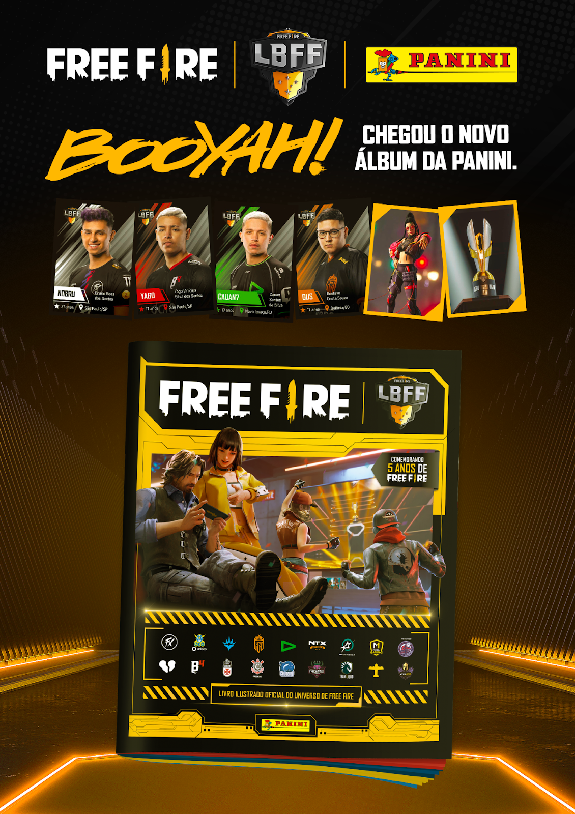 Álbum de figurinhas de Free Fire