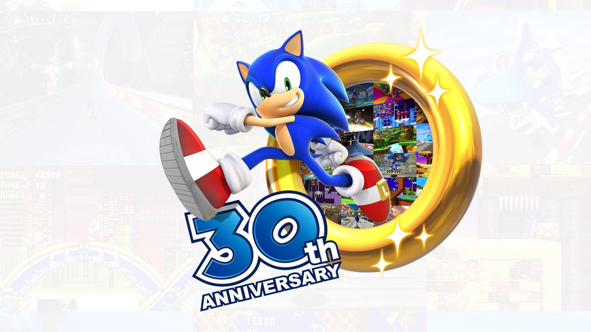 Logo do 30º aniversário do Sonic