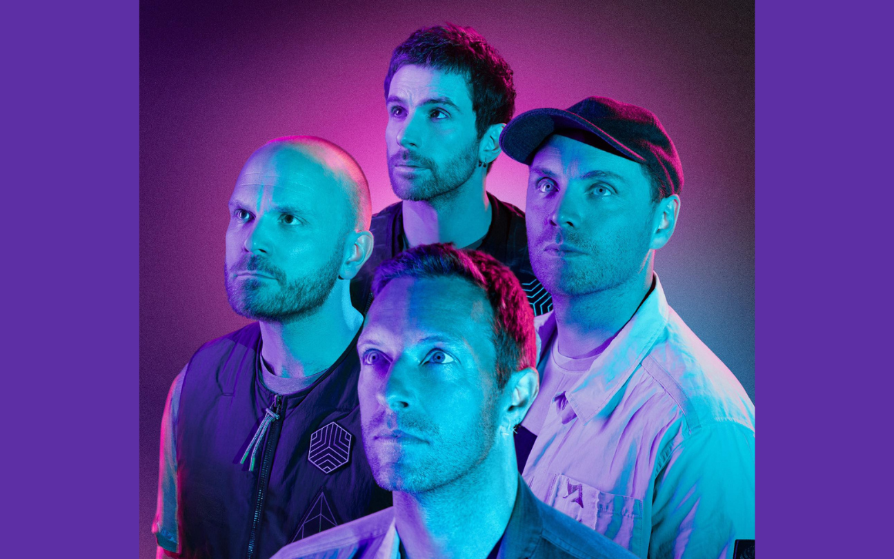 Integrantes do Coldplay posam para foto de divulgação