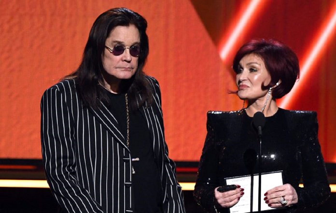 Ozzy Osbourne e Sharon durante cerimônia do Grammy