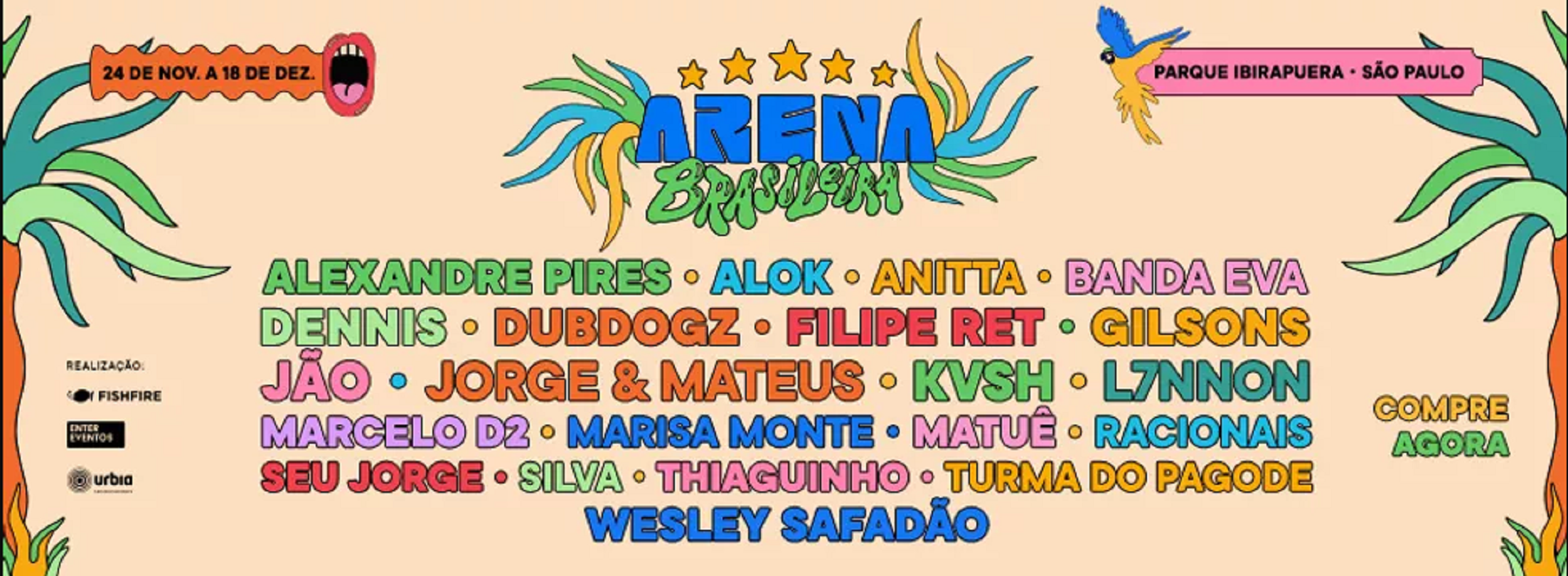 Line-up do festival Arena Brasileira