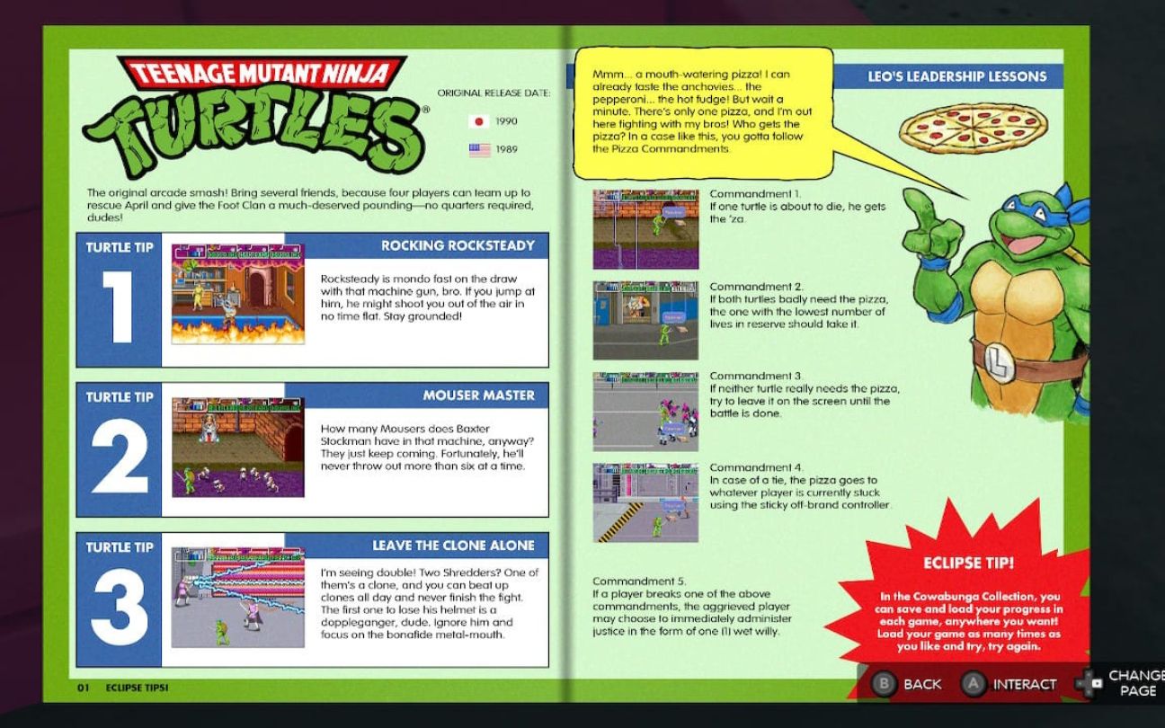 TMNT: The Cowabunga Collection Strategy Guides
