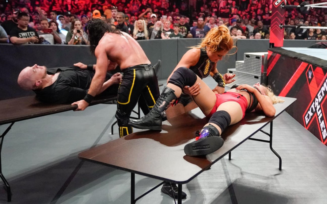 Corbin, Seth Rollins, Becky Lynch e Lacey Evans na WWE