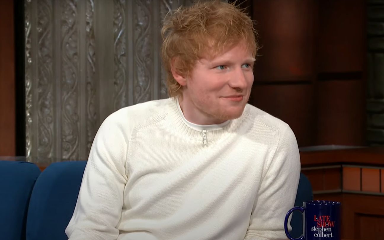 Ed Sheeran no The Late Late Show