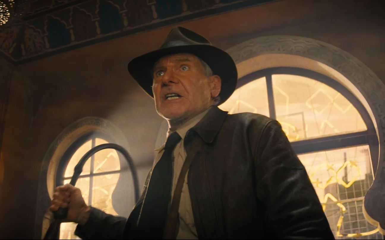 Harrison Ford em Indiana Jones e o Chamado do Destino