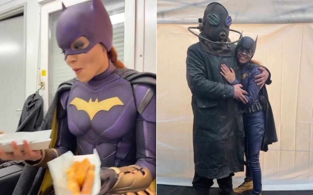 Leslie Grace e Brendan Fraser nos bastidores de Batgirl