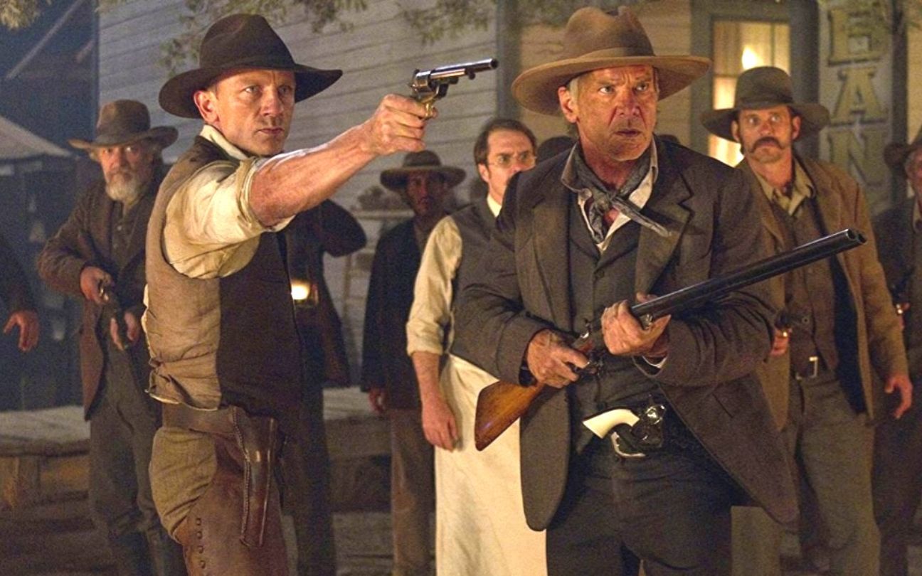 Daniel Craig e Harrison Ford em Cowboys e Aliens