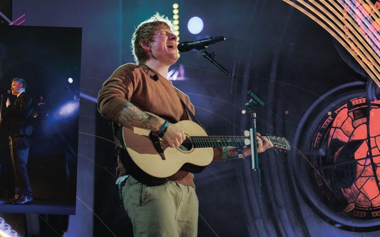 Ed Sheeran tocando ao vivo
