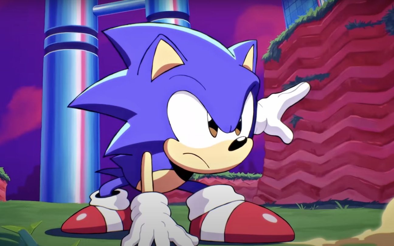 Sonic em uma das animações do Sonic Origins Plus