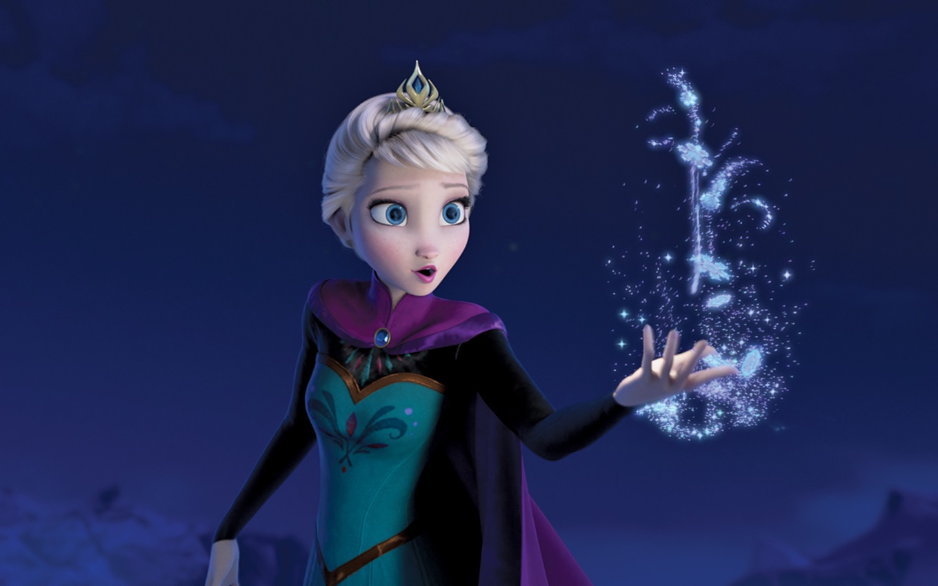 Indina Menzel em cena de Frozen - Uma Aventura Congelante