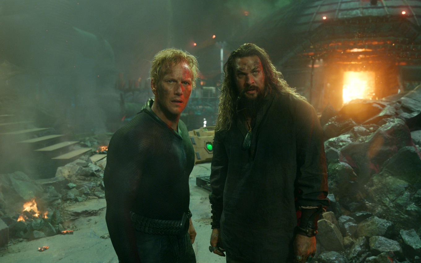 Patrick Wilson e Jason Momoa em cena de Aquaman: O Reino Perdido