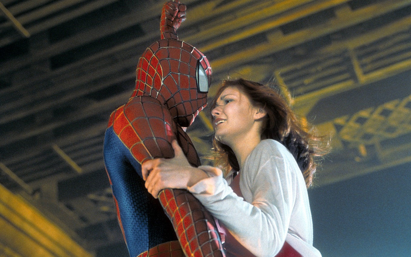 Tobey Maguire e Kirsten Dunst em cena de Homem-Aranha