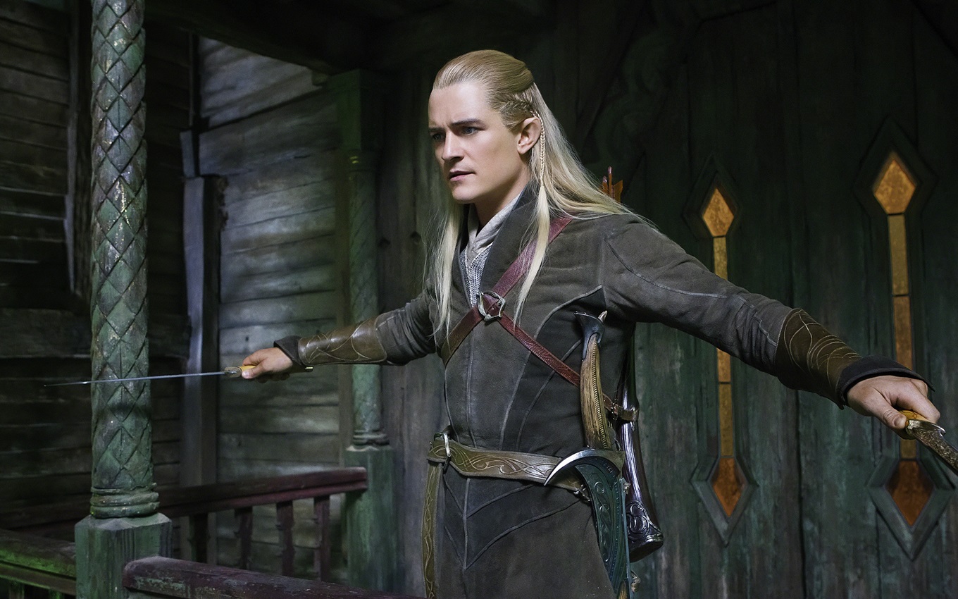 Orlando Bloom em cena de Hobbit: A Desolação de Smaug