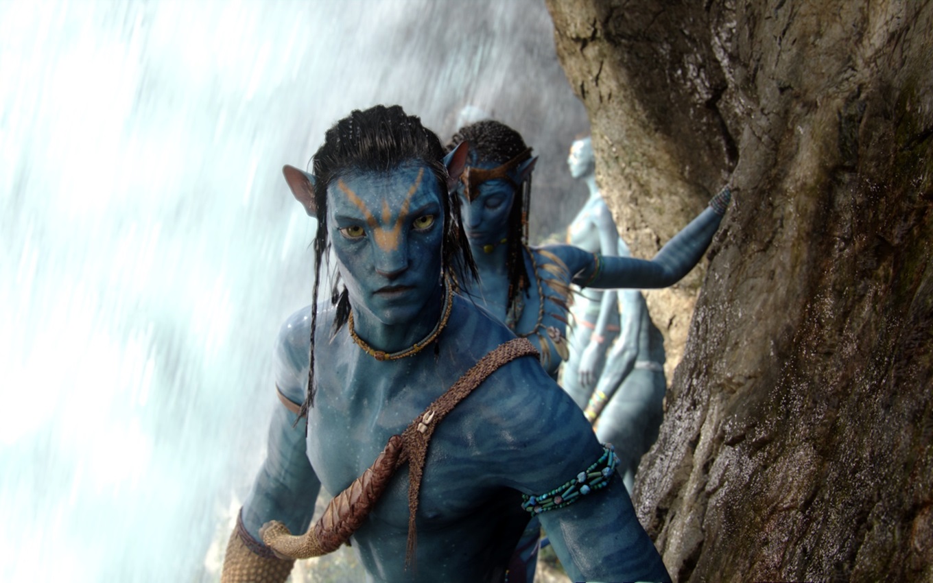 Sam Worthington e Zoe Saldana em cena de Avatar, filme de maior bilheteria do seu ano
