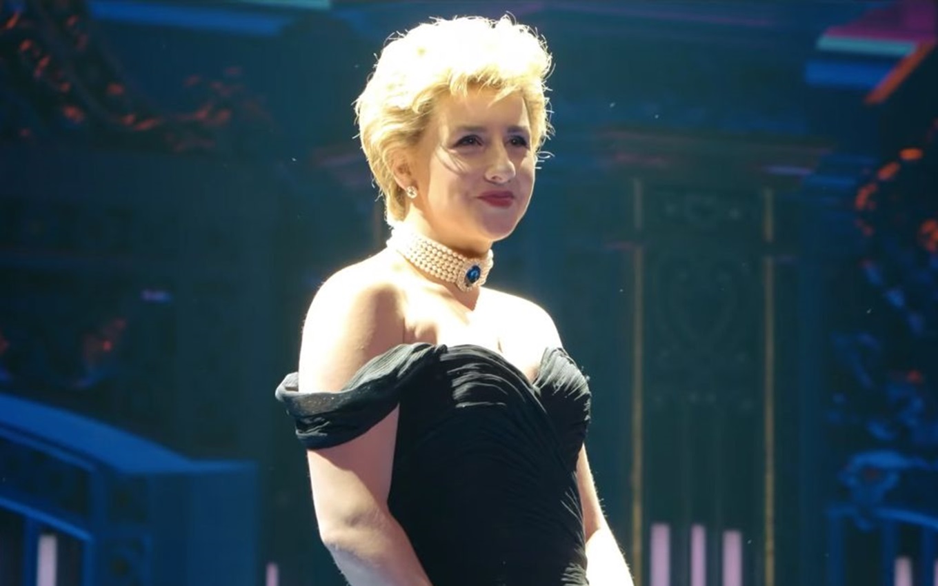 Jeanna de Waal em cena de Diana: O Musical