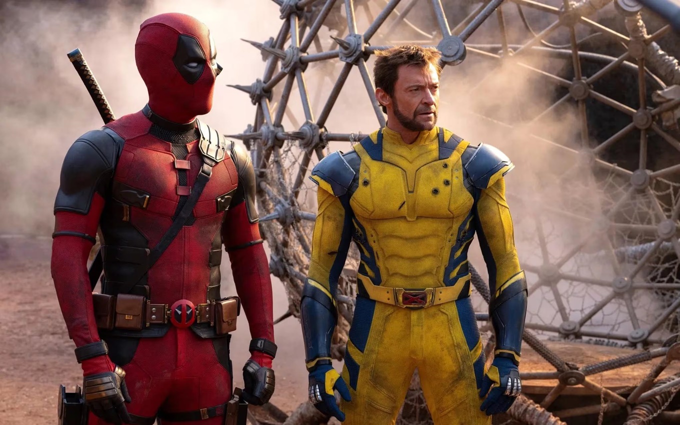 Ryan Reynolds e Hugh Jackman em cena de Deadpool & Wolverine
