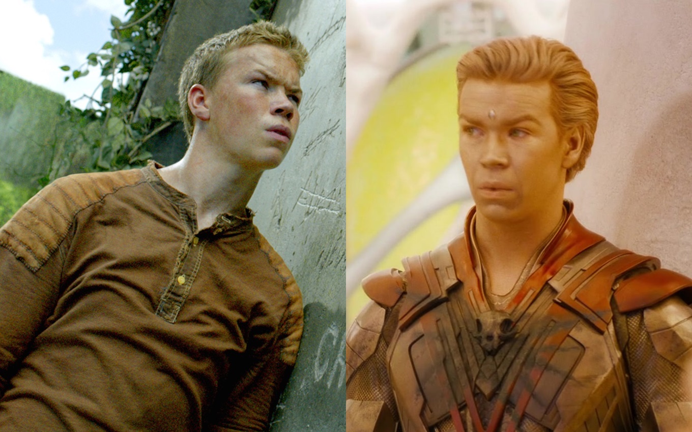 Montagem de Will Poulter em Maze Runner: Correr ou Morrer e atualmente