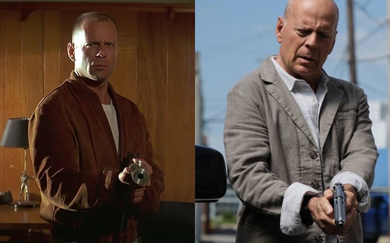 Montagem de Bruce Willis, ator de Pulp Fiction