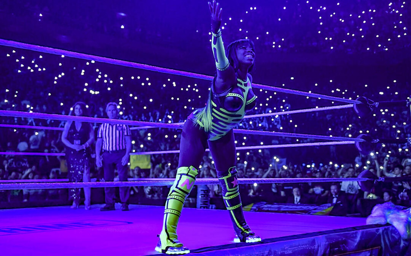 Naomi na WWE; ela é uma das melhores lutadoras da empresa