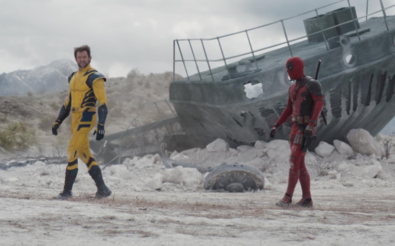Hugh Jackman e Ryan Reynolds em cena de Deadpool & Wolverine, filme que errou no color grading