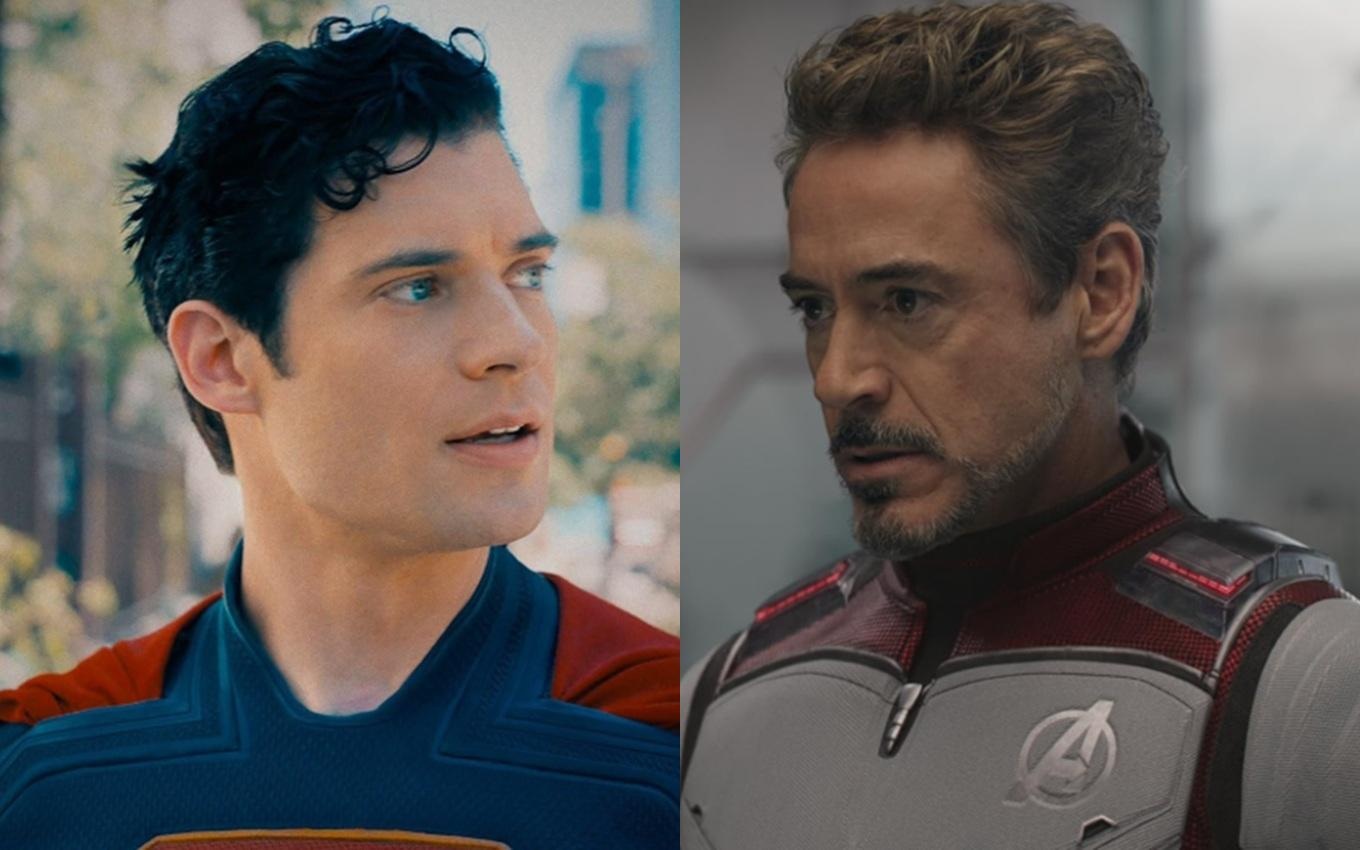 Montagem de Superman e Homem de Ferro