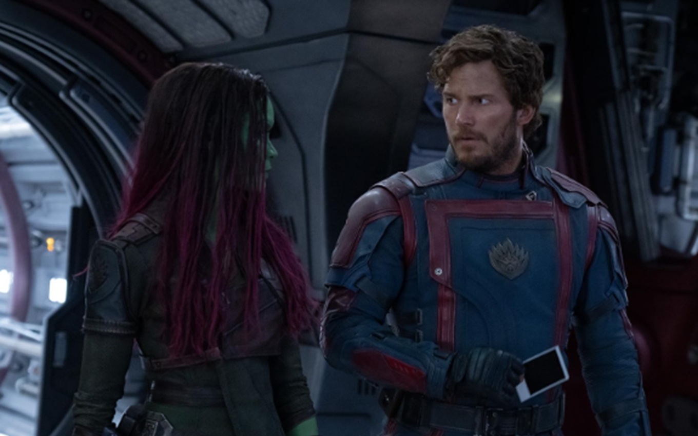 Zoe Saldaña e Chris Pratt em Guardiões da Galáxia Vol. 3, melhor filme da Fase 5 da Marvel