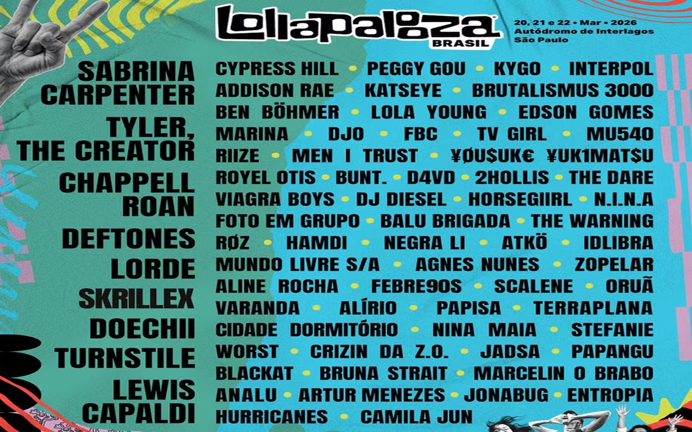 Line-up do Lollapalooza 2026