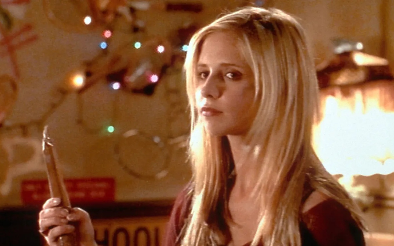 Sarah Michelle Gellar na série Buffy, a Caça-Vampiros
