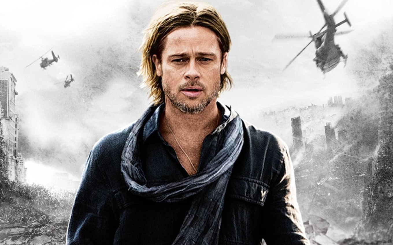 Brad Pitt em cena de Guerra Mundial Z, filme da Paramount