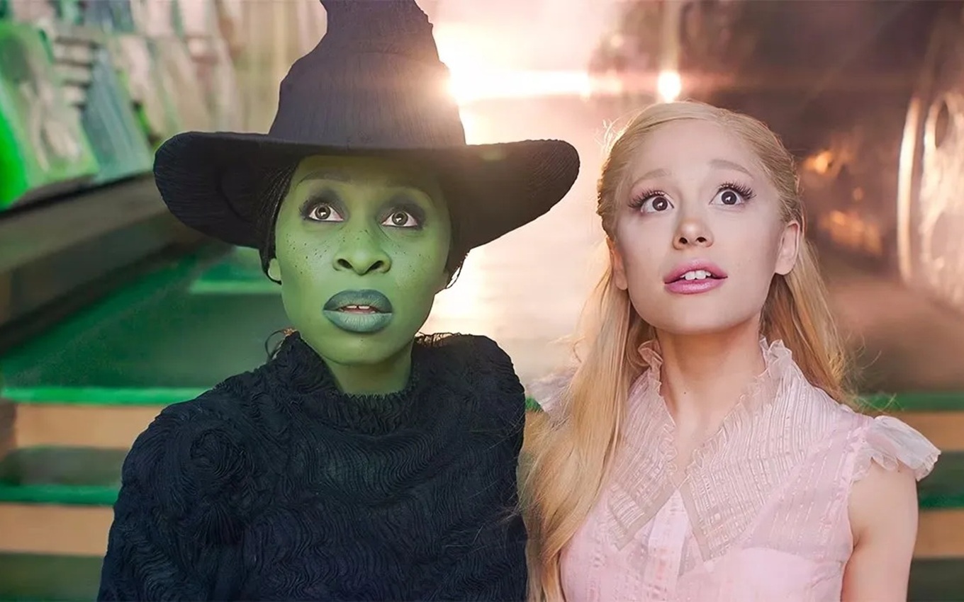 Cynthia Erivo e Ariana Grande em cena de Wicked, um dos próximos lançamentos nos cinemas