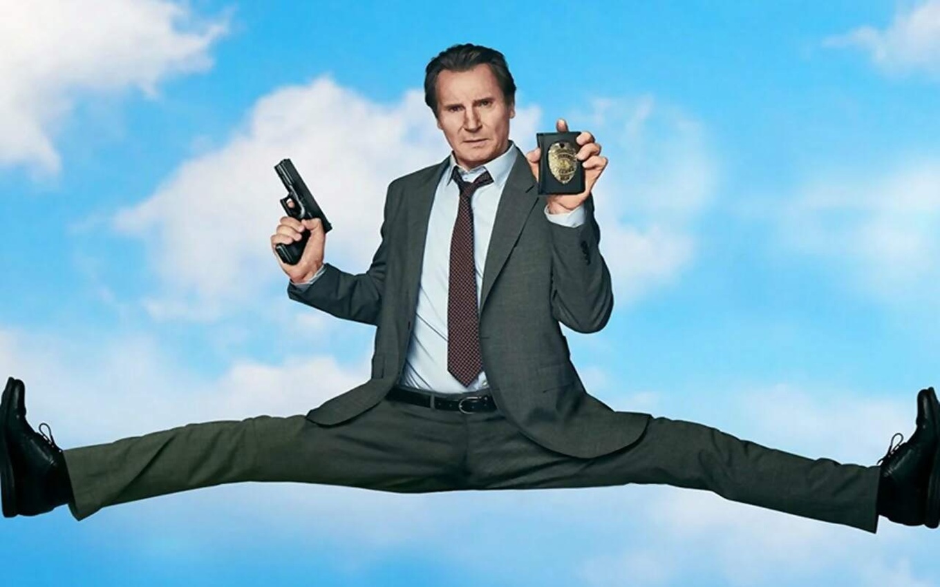 Liam Neeson em cena de Corra que a Polícia Vem Aí!, filme da Paramount