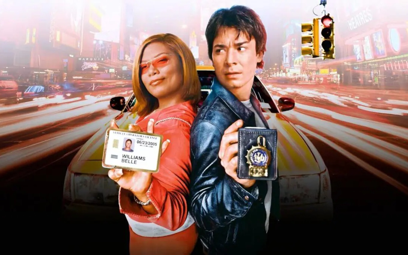 Queen Latifah e Jimmy Fallon em cena de Táxi, sucesso no Top 10 da Netflix