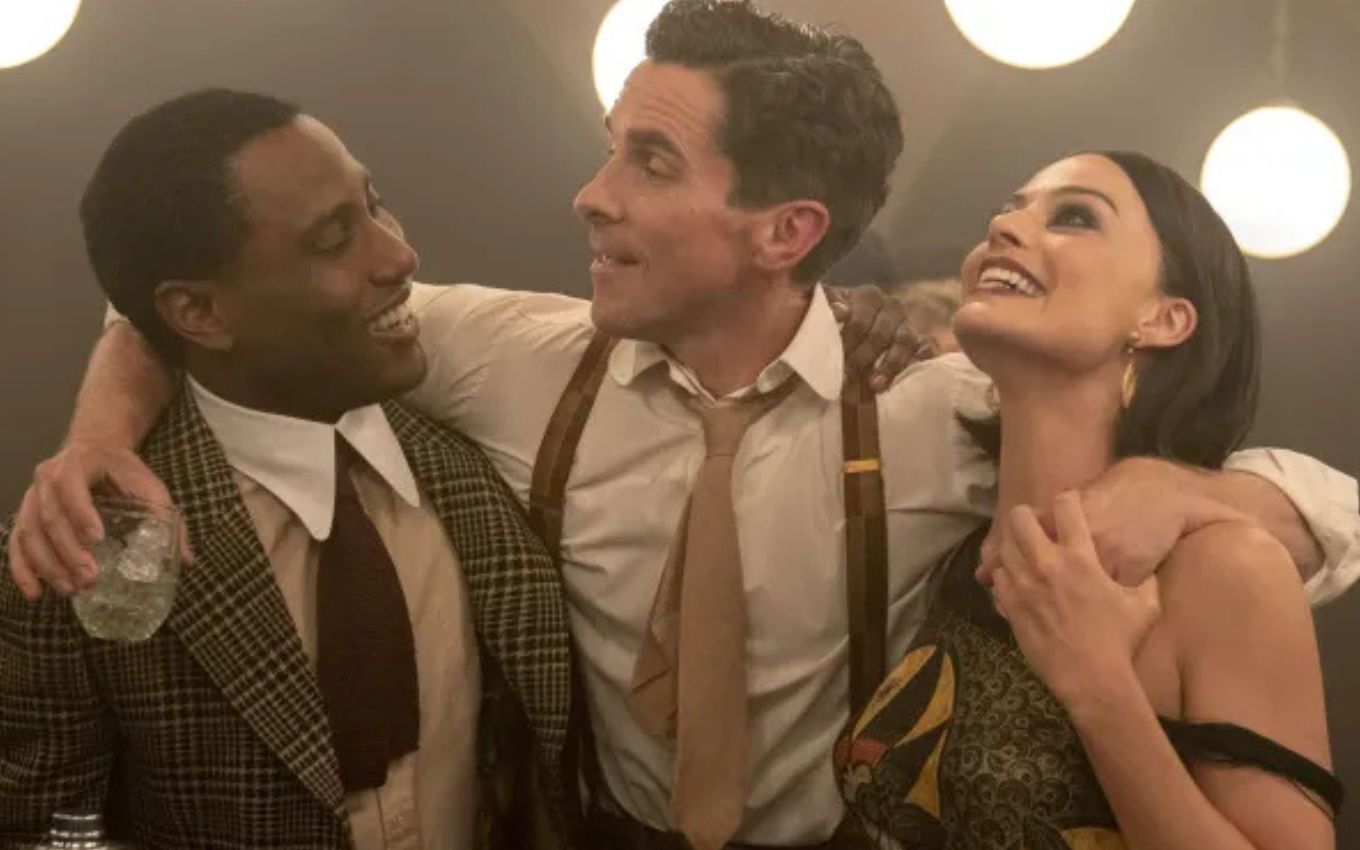 John David Washington, Christian Bale e Margot Robbie em Amsterdam, filme que chegou à Netflix