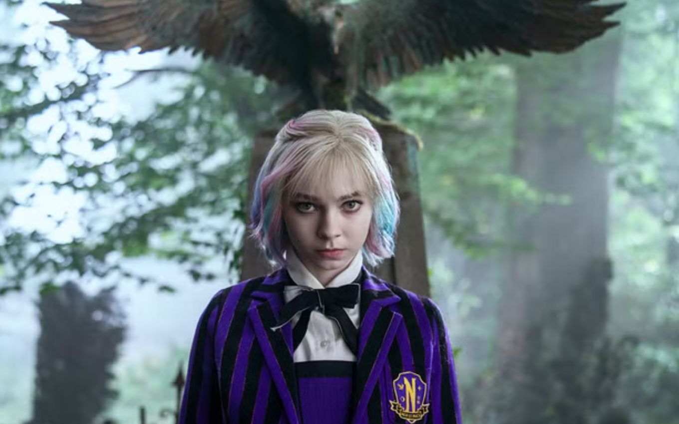 Enid (Emma Myers) vira mistério no final da segunda temporada de Wandinha na Netflix