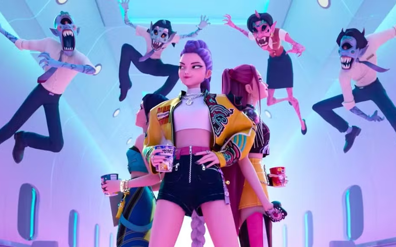 Cena de Guerreiras do K-Pop, da Netflix