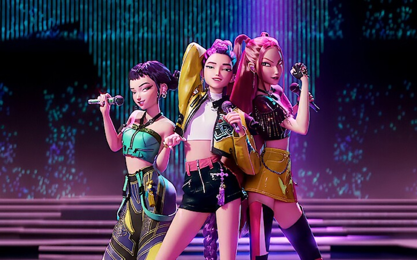 Cena de Guerreiras do K-Pop, um dos favoritos para o Oscar 2026