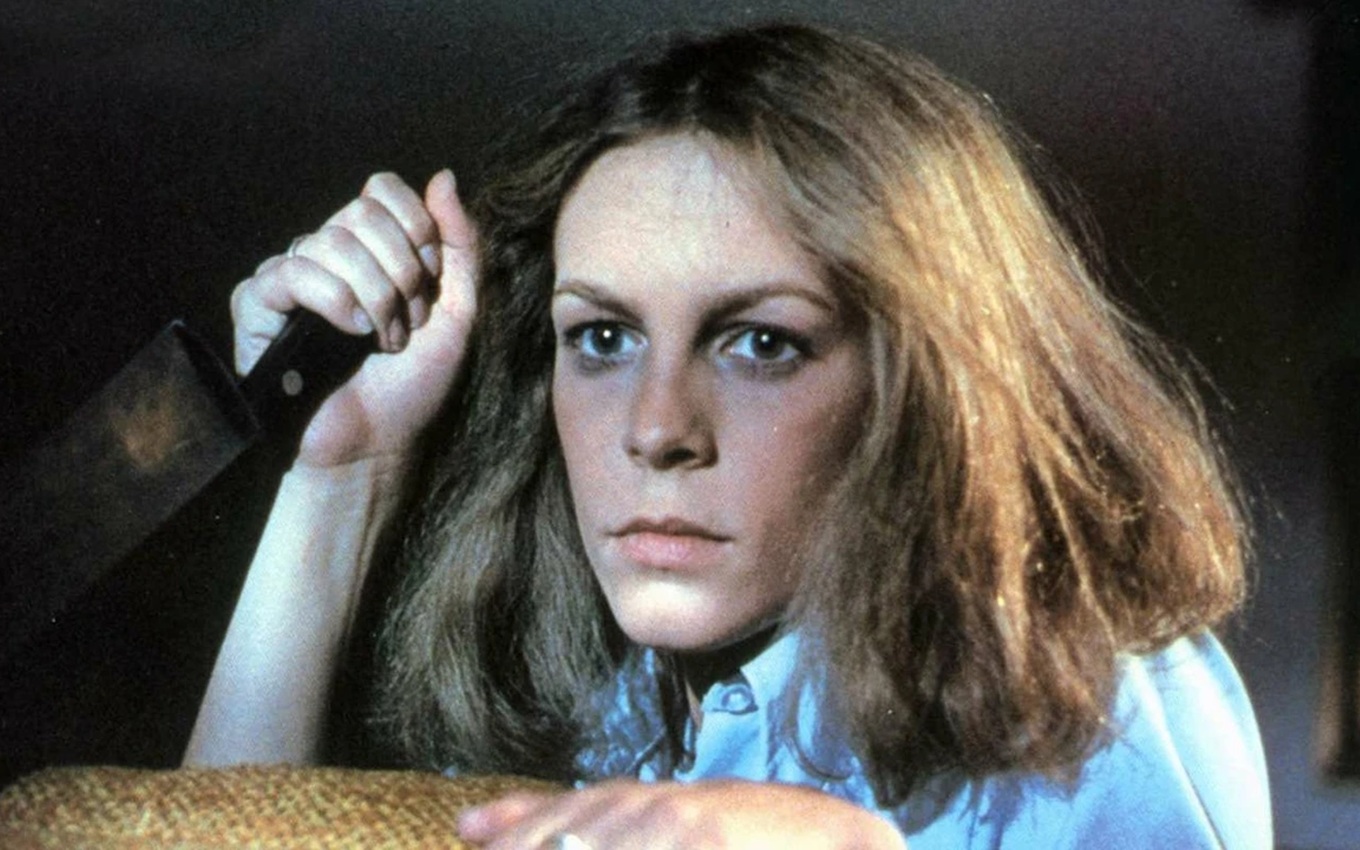 Jamie Lee Curtis em cena de Halloween