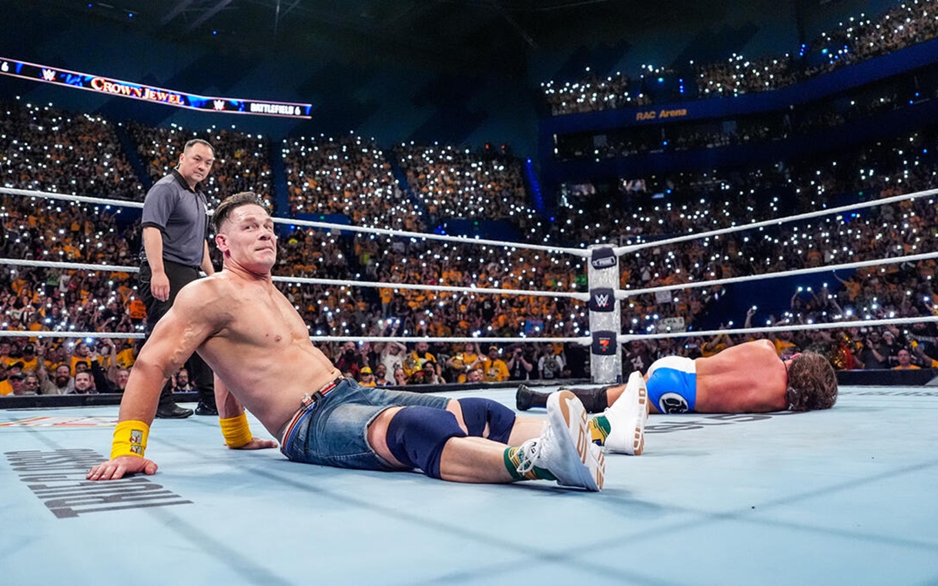 John Cena e AJ Styles na WWE