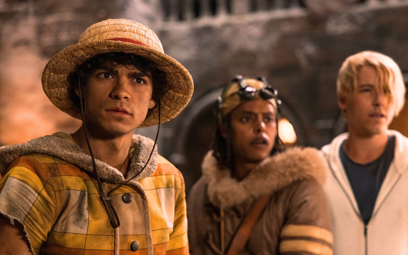 Elenco de One Piece: A Série, em cena da segunda temporada do live-action na Netflix