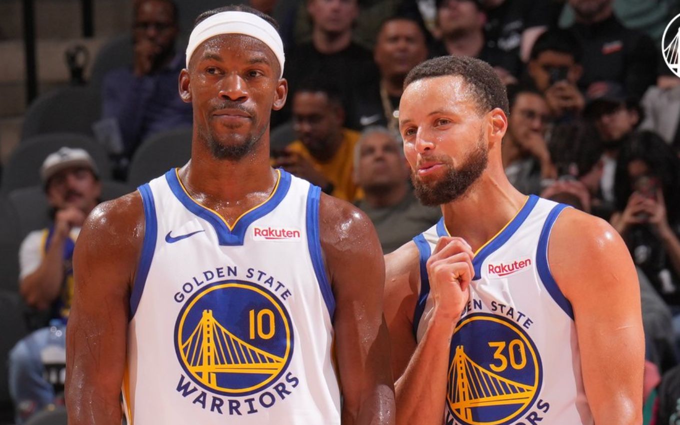 Jimmy Butler e Stephen Curry, jogadores da NBA