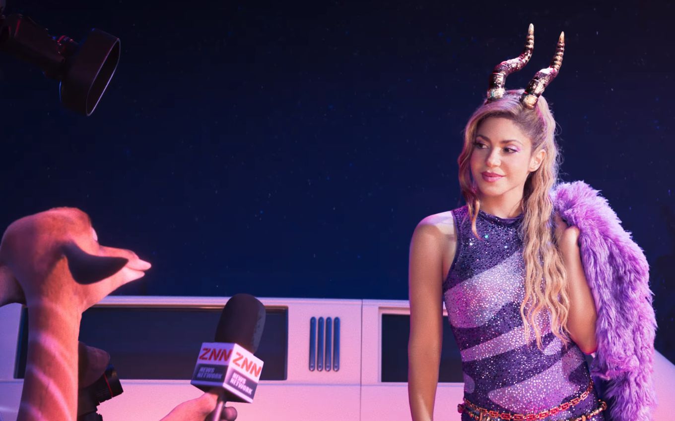Shakira no clipe da música oficial de Zootopia 2